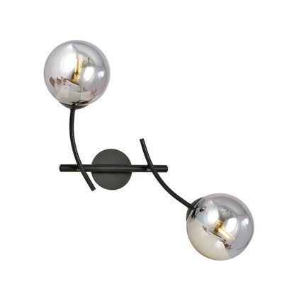 Hunter K2 Sort/Grafit væglampe - Ø14 cm, E14, 230V, uden lyskilde