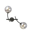 Hunter K2 Sort/Grafit væglampe - Ø14 cm, E14, 230V, uden lyskilde