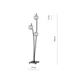 Hunter LP3 Sort/Grafit gulvlampe - Ø14 cm, E14, 230V, uden lyskilde