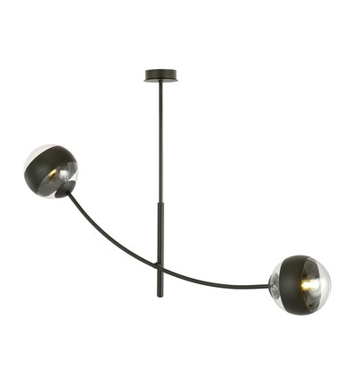 Hunter 2 Sort/Stribe loftslampe - Ø14 cm, E14, 230V, uden lyskilde