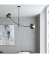 Hunter 2 Sort/Stribe loftslampe - Ø14 cm, E14, 230V, uden lyskilde