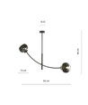 Hunter 2 Sort/Stribe loftslampe - Ø14 cm, E14, 230V, uden lyskilde