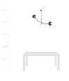 Hunter 2 Sort/Stribe loftslampe - Ø14 cm, E14, 230V, uden lyskilde