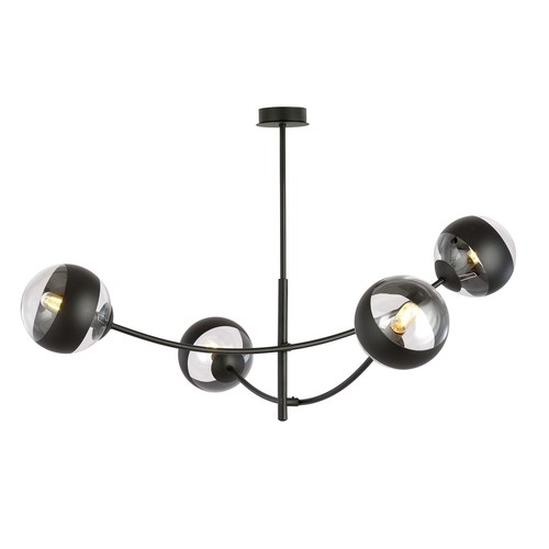 Hunter 4 Sort/Stribe loftslampe - Ø14 cm, E14, 230V, uden lyskilde