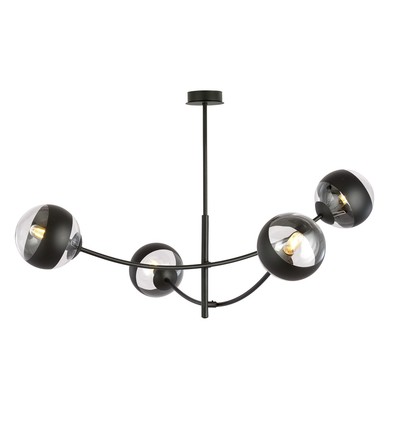 Hunter 4 Sort/Stribe loftslampe - Ø14 cm, E14, 230V, uden lyskilde