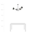 Hunter 4 Sort/Stribe loftslampe - Ø14 cm, E14, 230V, uden lyskilde
