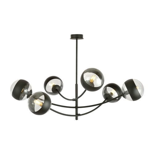 Hunter 6 Sort/Stribe loftslampe - Ø14 cm, E14, 230V, uden lyskilde