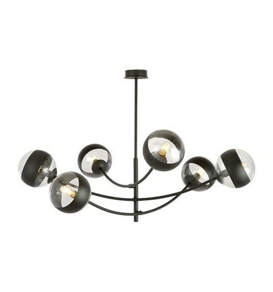 Hunter 6 Sort/Stribe loftslampe - Ø14 cm, E14, 230V, uden lyskilde
