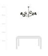 Hunter 6 Sort/Stribe loftslampe - Ø14 cm, E14, 230V, uden lyskilde