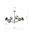 Hunter 6 Sort/Stribe loftslampe - Ø14 cm, E14, 230V, uden lyskilde