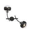 Hunter K2 Sort/Stribe væglampe - Ø14 cm, E14, 230V, uden lyskilde