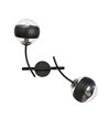 Hunter K2 Sort/Stribe væglampe - Ø14 cm, E14, 230V, uden lyskilde