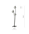 Hunter LP3 Sort/Stribe gulvlampe - Ø14 cm, E14, 230V, uden lyskilde