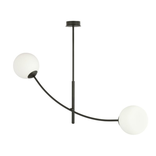 Hunter 2 Sort/Opal loftslampe - Ø15 cm, E14, 230V, uden lyskilde
