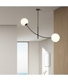 Hunter 2 Sort/Opal loftslampe - Ø15 cm, E14, 230V, uden lyskilde