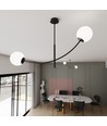 Hunter 2 Sort/Opal loftslampe - Ø15 cm, E14, 230V, uden lyskilde