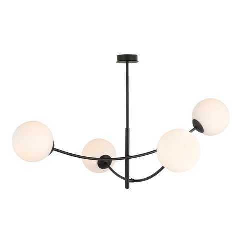 Hunter 4 Sort/Opal loftslampe - Ø15 cm, E14, 230V, uden lyskilde
