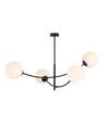 Hunter 4 Sort/Opal loftslampe - Ø15 cm, E14, 230V, uden lyskilde