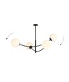 Hunter 4 Sort/Opal loftslampe - Ø15 cm, E14, 230V, uden lyskilde