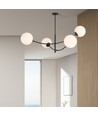 Hunter 4 Sort/Opal loftslampe - Ø15 cm, E14, 230V, uden lyskilde