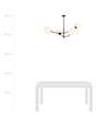 Hunter 4 Sort/Opal loftslampe - Ø15 cm, E14, 230V, uden lyskilde