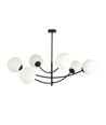 Hunter 6 Sort/Opal loftslampe - Ø15 cm, E14, 230V, uden lyskilde