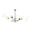 Hunter 6 Sort/Opal loftslampe - Ø15 cm, E14, 230V, uden lyskilde