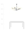 Hunter 6 Sort/Opal loftslampe - Ø15 cm, E14, 230V, uden lyskilde
