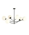 Hunter 6 Sort/Opal loftslampe - Ø15 cm, E14, 230V, uden lyskilde
