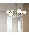 Hunter 6 Sort/Opal loftslampe - Ø15 cm, E14, 230V, uden lyskilde