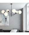 Hunter 6 Sort/Opal loftslampe - Ø15 cm, E14, 230V, uden lyskilde