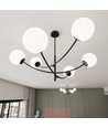 Hunter 6 Sort/Opal loftslampe - Ø15 cm, E14, 230V, uden lyskilde
