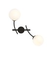 Hunter K2 Sort/Opal væglampe - Ø15 cm, E14, 230V, uden lyskilde