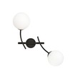 Hunter K2 Sort/Opal væglampe - Ø15 cm, E14, 230V, uden lyskilde