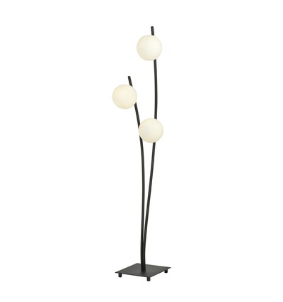 Hunter LP3 Sort/Opal gulvlampe - Ø15 cm, E14, 230V, uden lyskilde