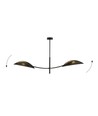 Lotus 2 Sort/Guld loftslampe - Ø12 cm, E14, 230V, uden lyskilde