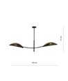 Lotus 2 Sort/Guld loftslampe - Ø12 cm, E14, 230V, uden lyskilde