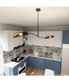 Lotus 2 Sort/Guld loftslampe - Ø12 cm, E14, 230V, uden lyskilde