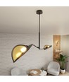 Lotus 2 Sort/Guld loftslampe - Ø12 cm, E14, 230V, uden lyskilde