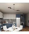 Lotus 2 Sort/Guld loftslampe - Ø12 cm, E14, 230V, uden lyskilde
