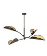 Lotus 4 Sort/Guld loftslampe - Ø12 cm, E14, 230V, uden lyskilde