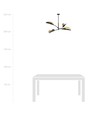 Lotus 4 Sort/Guld loftslampe - Ø12 cm, E14, 230V, uden lyskilde