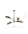 Lotus 4 Sort/Guld loftslampe - Ø12 cm, E14, 230V, uden lyskilde