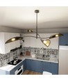 Lotus 4 Sort/Guld loftslampe - Ø12 cm, E14, 230V, uden lyskilde
