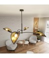 Lotus 4 Sort/Guld loftslampe - Ø12 cm, E14, 230V, uden lyskilde