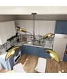 Lotus 4 Sort/Guld loftslampe - Ø12 cm, E14, 230V, uden lyskilde