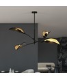 Lotus 4 Sort/Guld loftslampe - Ø12 cm, E14, 230V, uden lyskilde