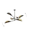 Lotus 6 Sort/Guld loftslampe - Ø12 cm, E14, 230V, uden lyskilde