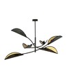 Lotus 6 Sort/Guld loftslampe - Ø12 cm, E14, 230V, uden lyskilde