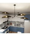 Lotus 6 Sort/Guld loftslampe - Ø12 cm, E14, 230V, uden lyskilde
